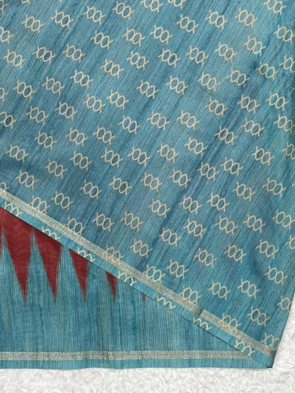 Sangria Maroon Desi Tussar silk Saree