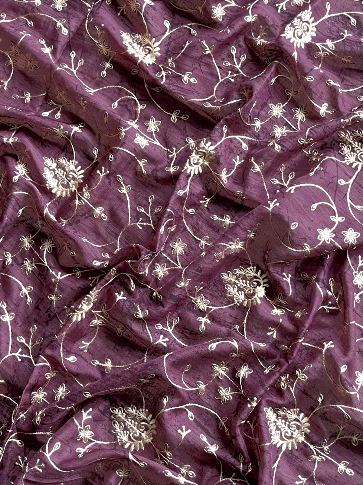 Jam Purple Premium Tussar Silk Saree