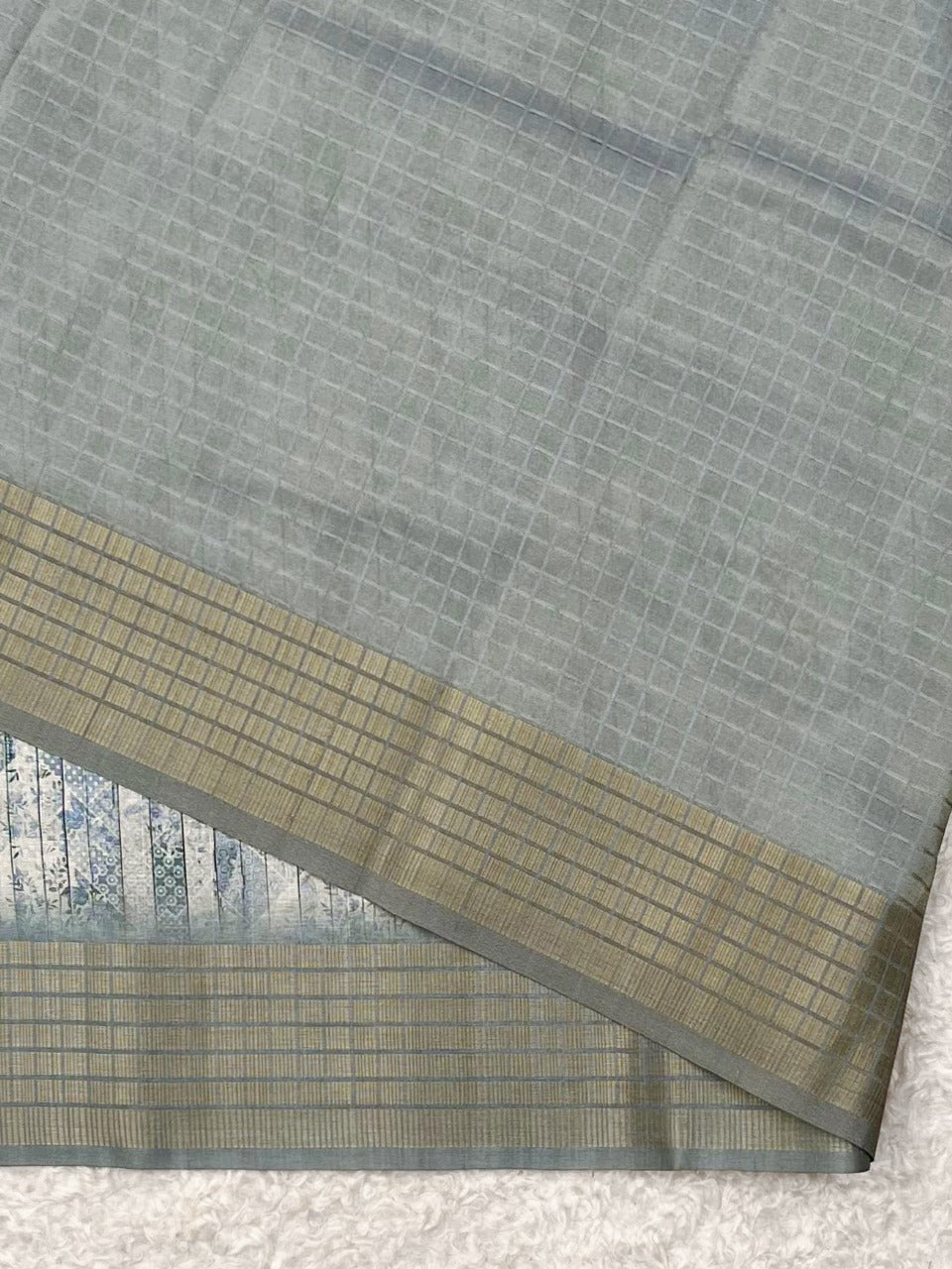 Maya Blue Premium Tussar Silk Saree
