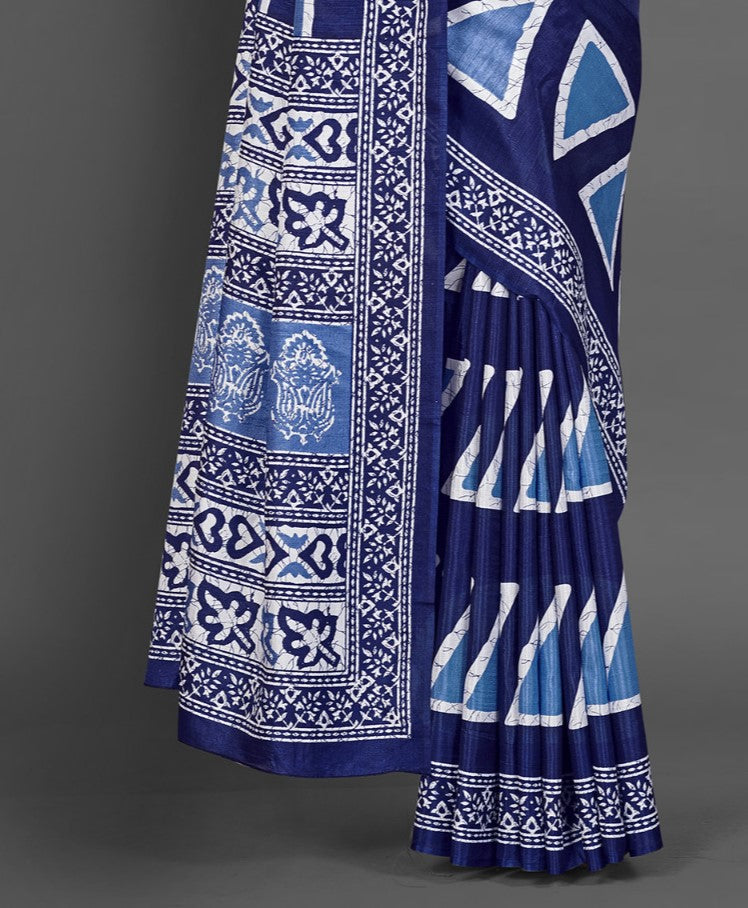 Royal Blue Dola Silk Saree