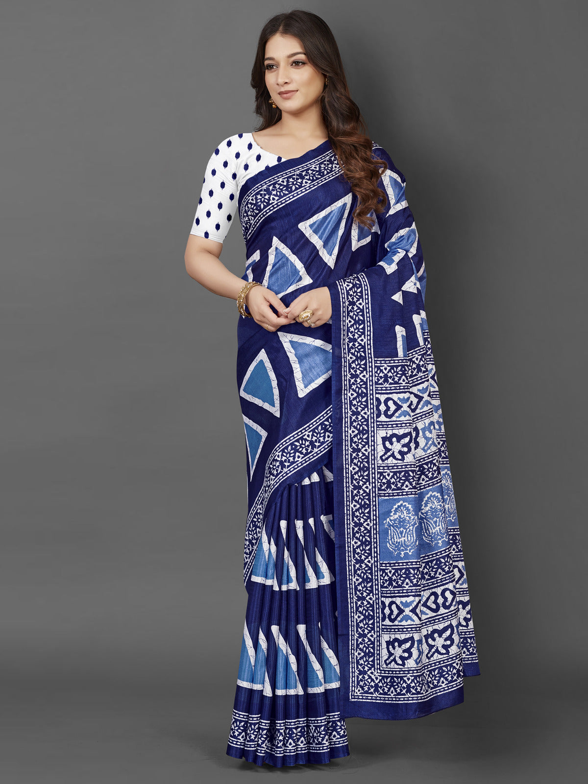 Royal Blue Dola Silk Saree