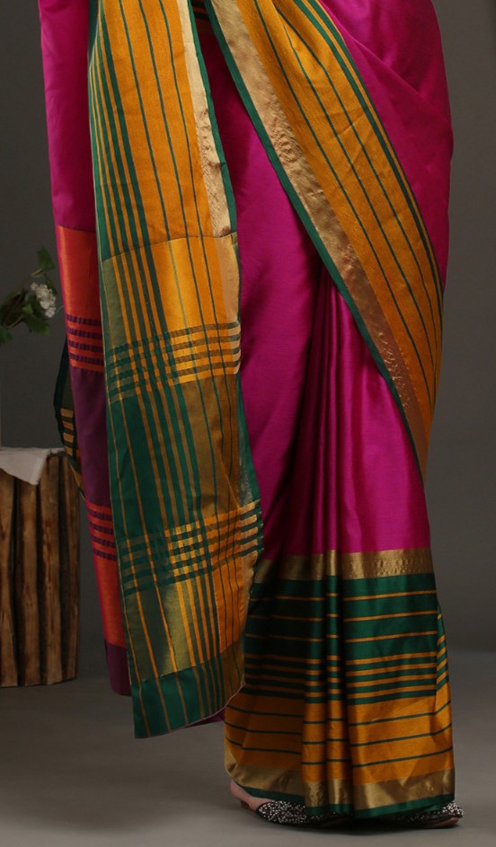 Royal Pink Tant Saree