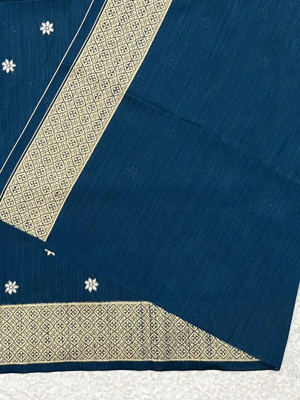 Sea Blue Kosa Silk Saree