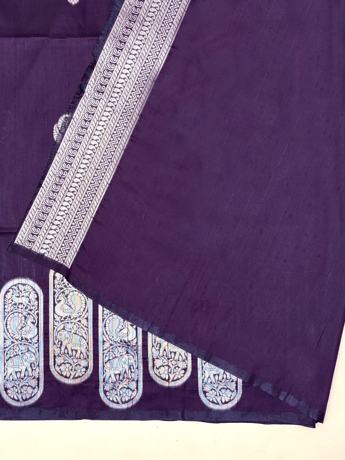 Wine Violet Matka Silk Saree