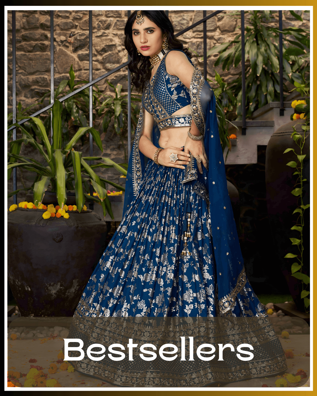 Navy Blue Lehenga