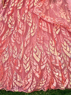 LOTUS PINK HEAVY SEQUINS LEHENGA