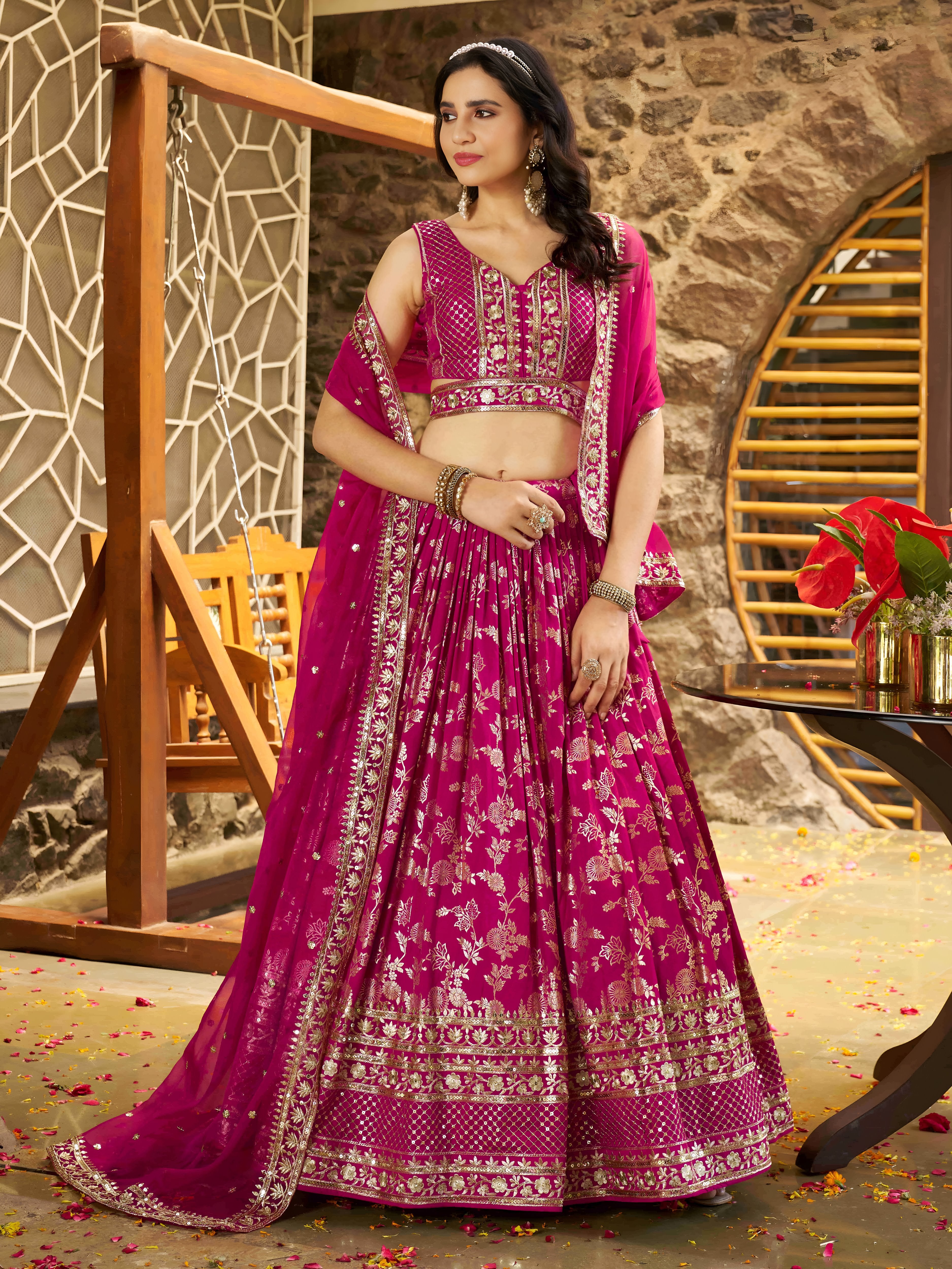 RANI PINK LEHENGA CHOLI