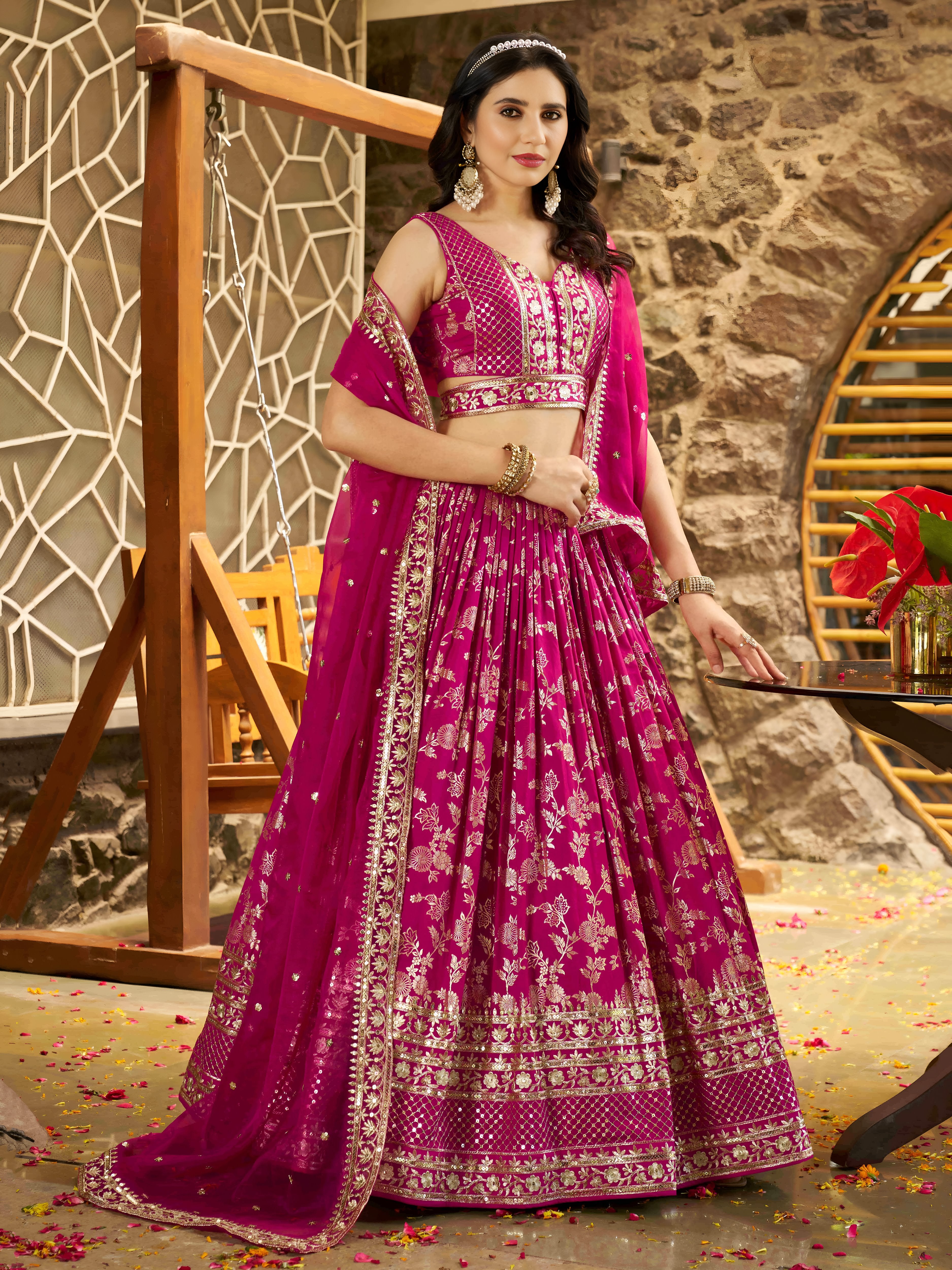 RANI PINK LEHENGA CHOLI