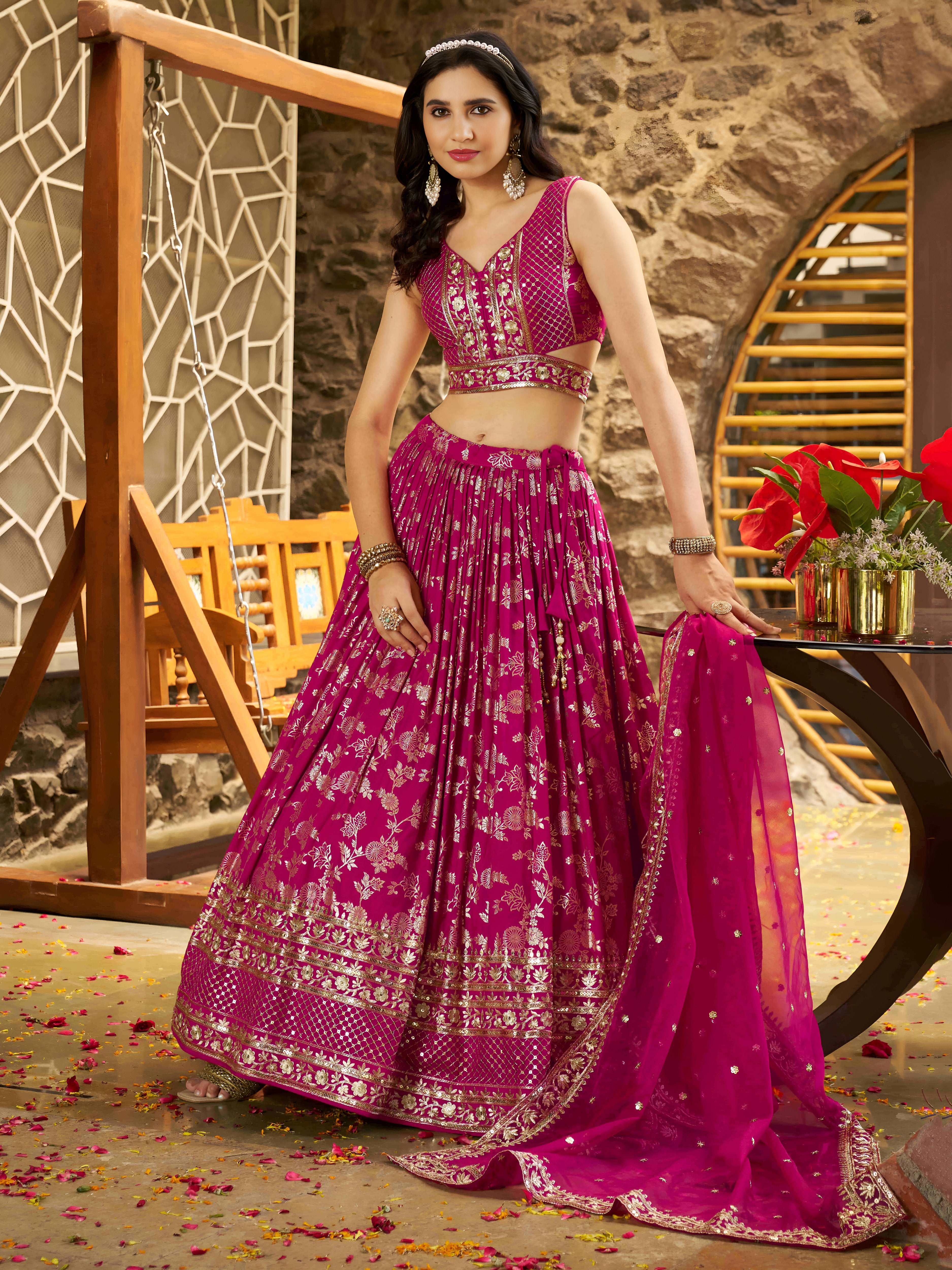 RANI PINK LEHENGA CHOLI