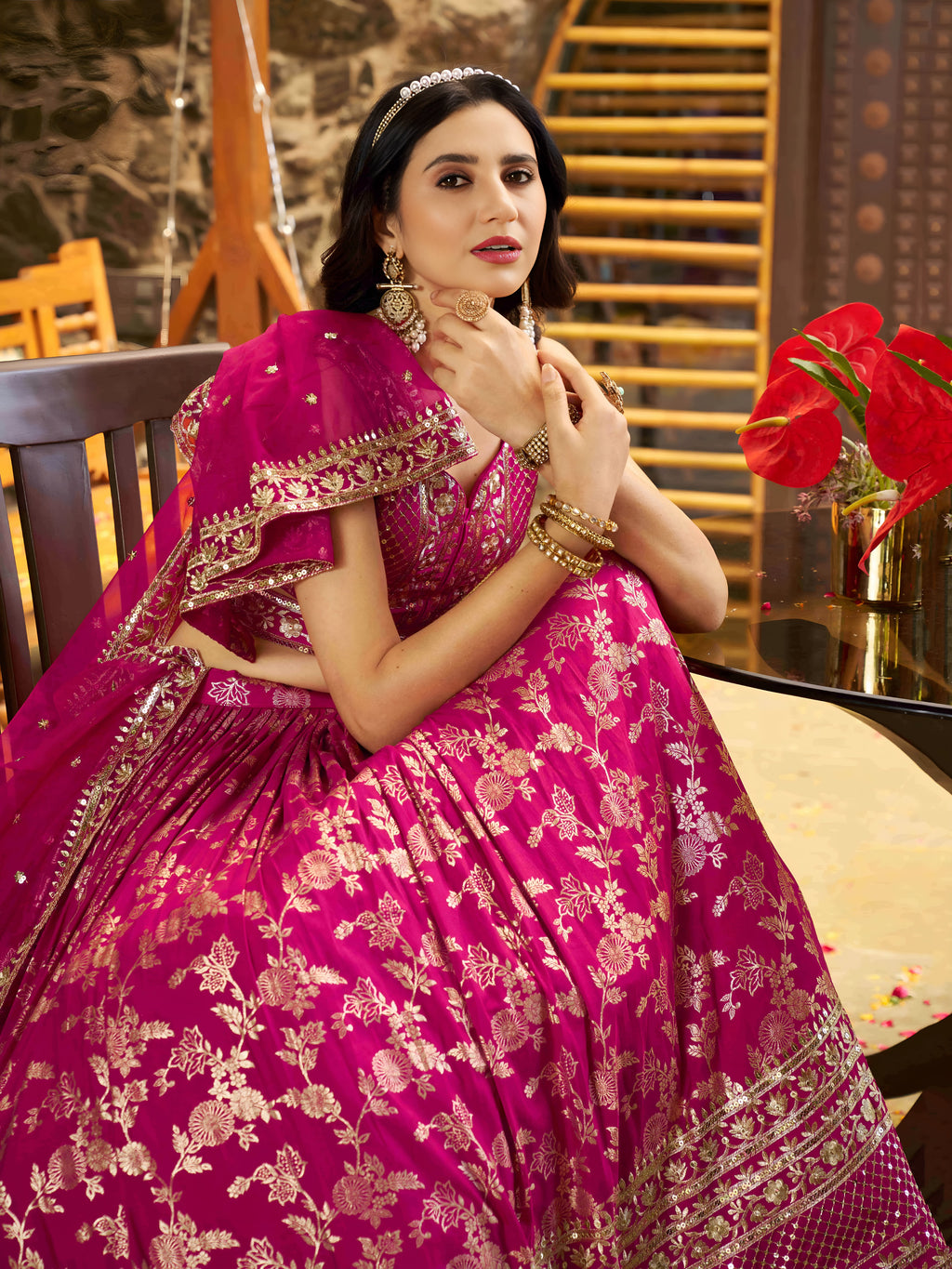 RANI PINK LEHENGA CHOLI