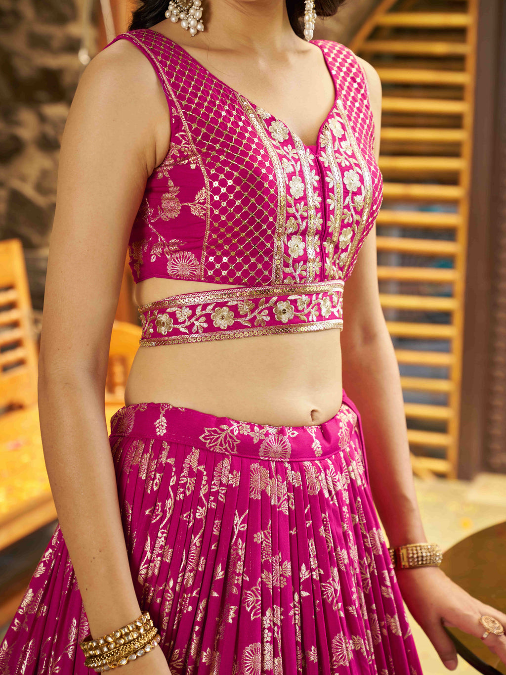 RANI PINK LEHENGA CHOLI