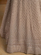GREY GEORGETTE BRIDESMAID LEHENGA CHOLI