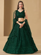 PINE GREEN LEHENGA CHOLI