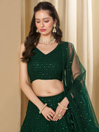 PINE GREEN LEHENGA CHOLI