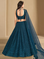 PEACOCK BLUE LEHENGA CHOLI