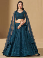 PEACOCK BLUE LEHENGA CHOLI