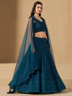 PEACOCK BLUE LEHENGA CHOLI
