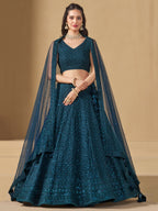 PEACOCK BLUE LEHENGA CHOLI