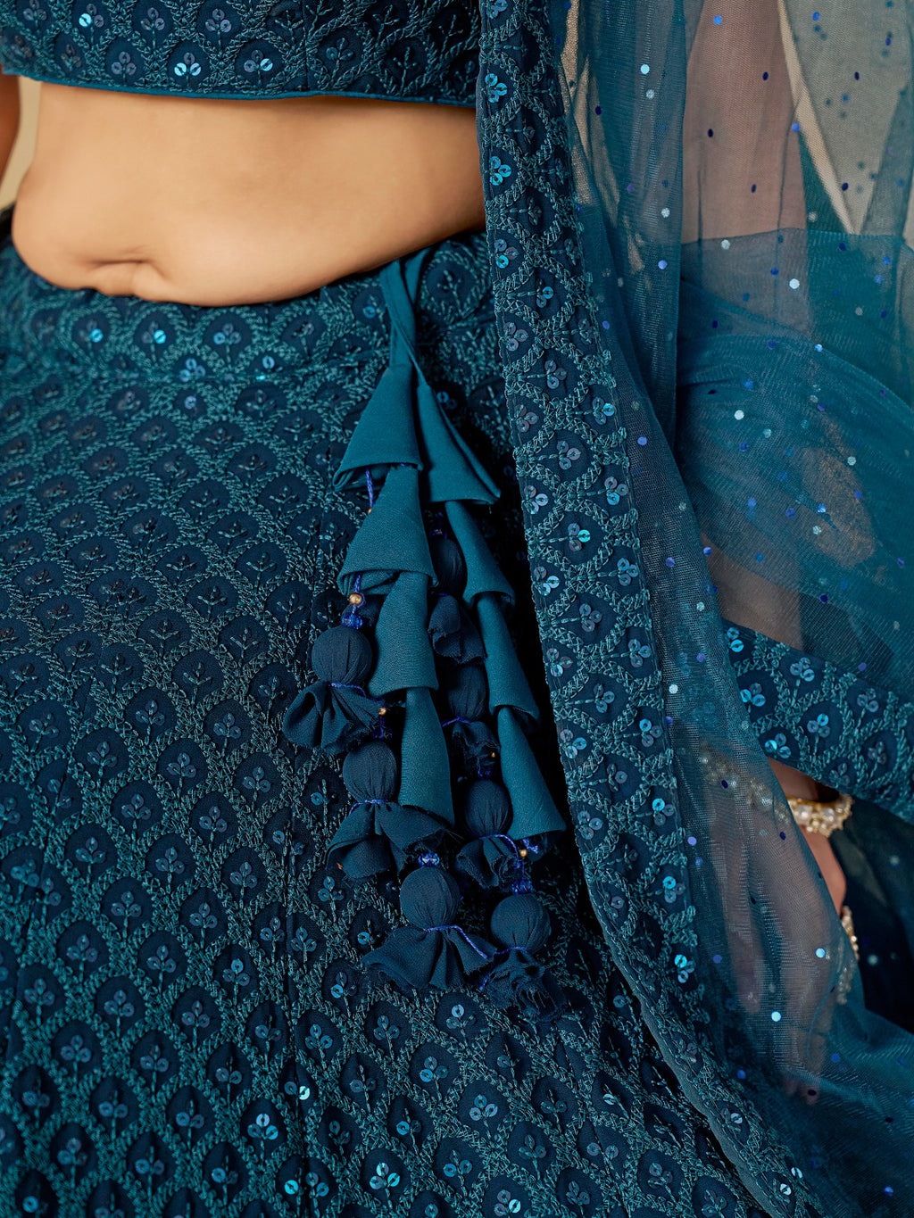 PEACOCK BLUE LEHENGA CHOLI