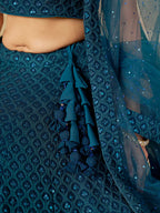 PEACOCK BLUE LEHENGA CHOLI