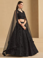 CHARCOAL BLACK LEHENGA CHOLI