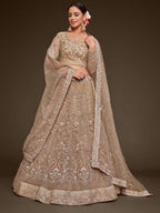 ROYAL BEIGE SOFT NET LEHENGA