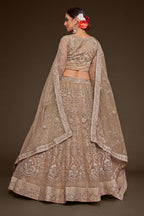 ROYAL BEIGE SOFT NET LEHENGA