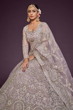 LILAC SOFT NET LEHENGA CHOLI