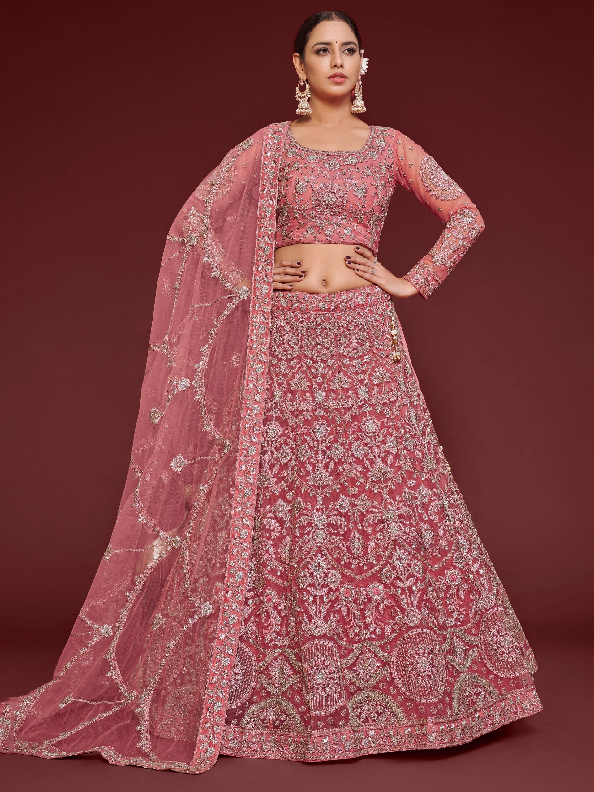 ROSE PINK LEHENGA CHOLI