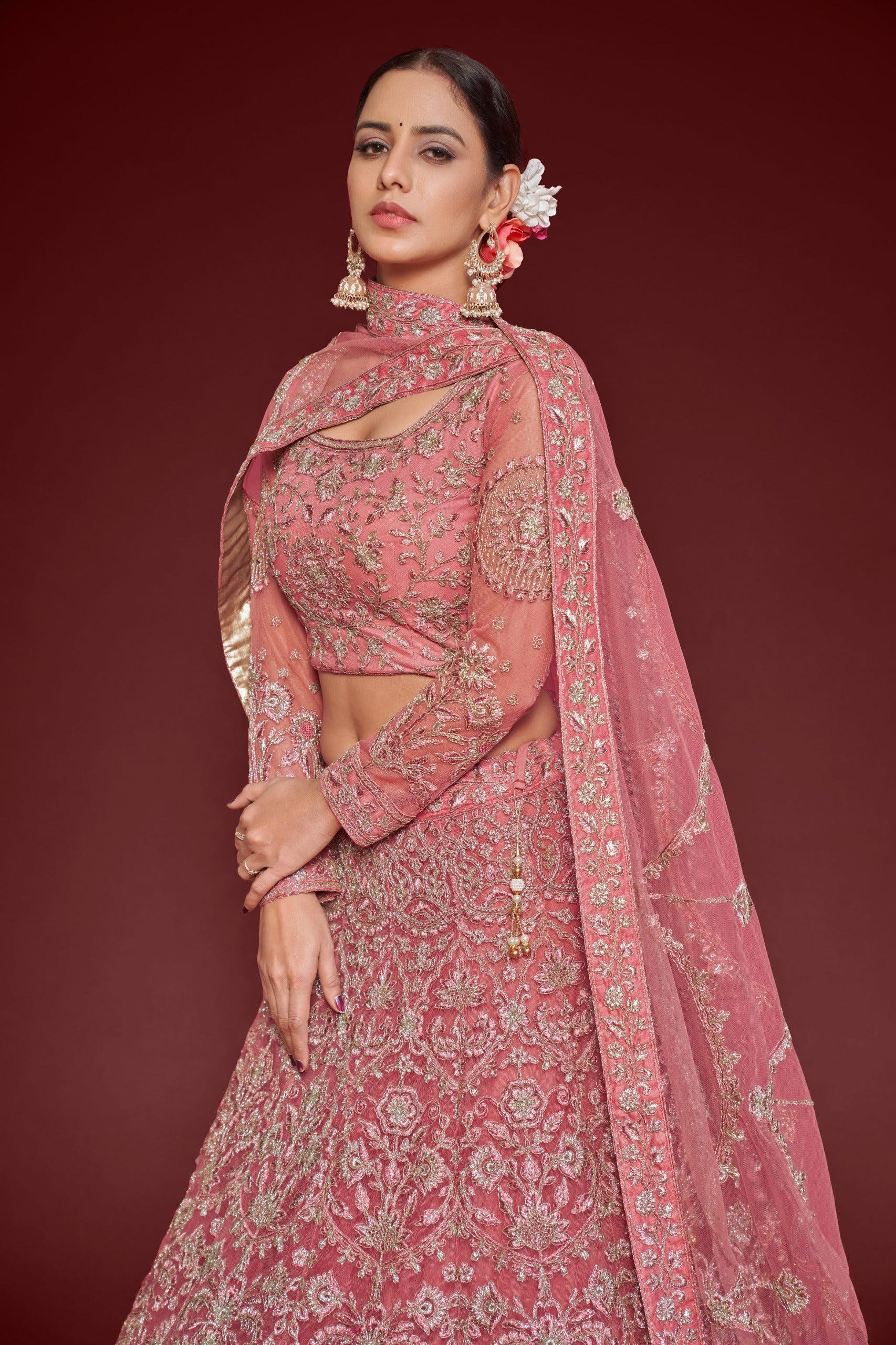 ROSE PINK LEHENGA CHOLI