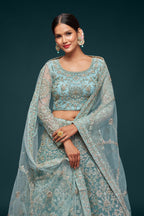 SEA BLUE LEHENGA CHOLI