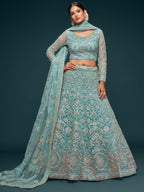 SEA BLUE LEHENGA CHOLI