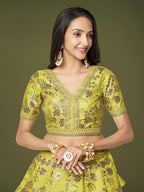 NEON GREEN LEHENGA CHOLI