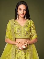NEON GREEN LEHENGA CHOLI
