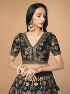 INK BLACK LEHENGA