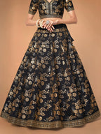 INK BLACK LEHENGA