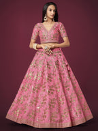 FRENCH ROSE PINK LEHENGA