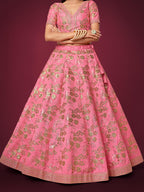 FRENCH ROSE PINK LEHENGA