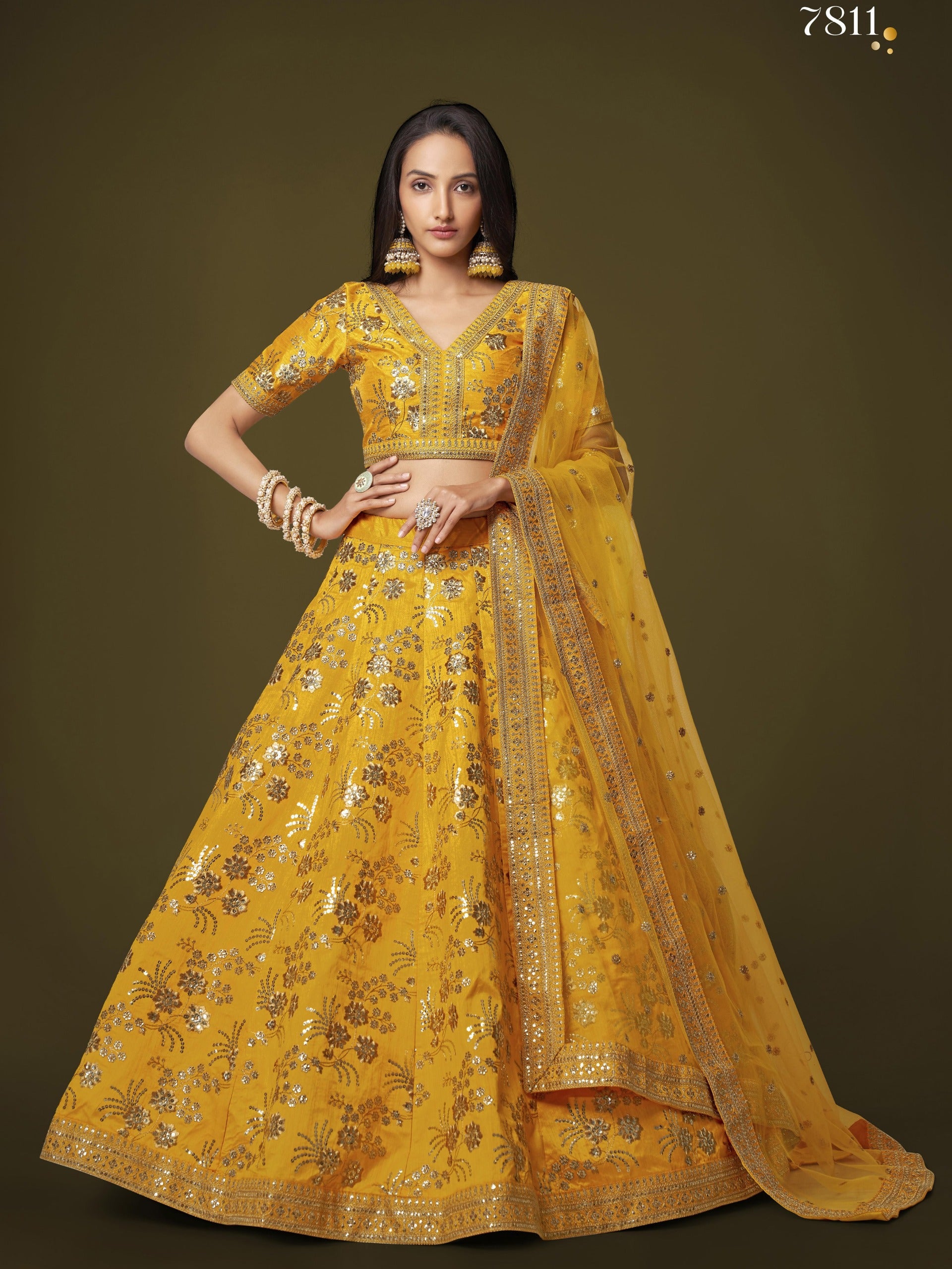 SUNFLOWER YELLOW WEDDING LEHENGA