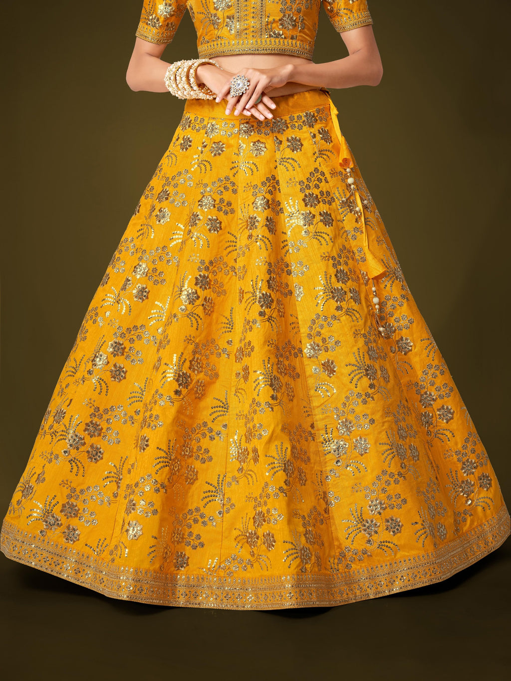SUNFLOWER YELLOW WEDDING LEHENGA