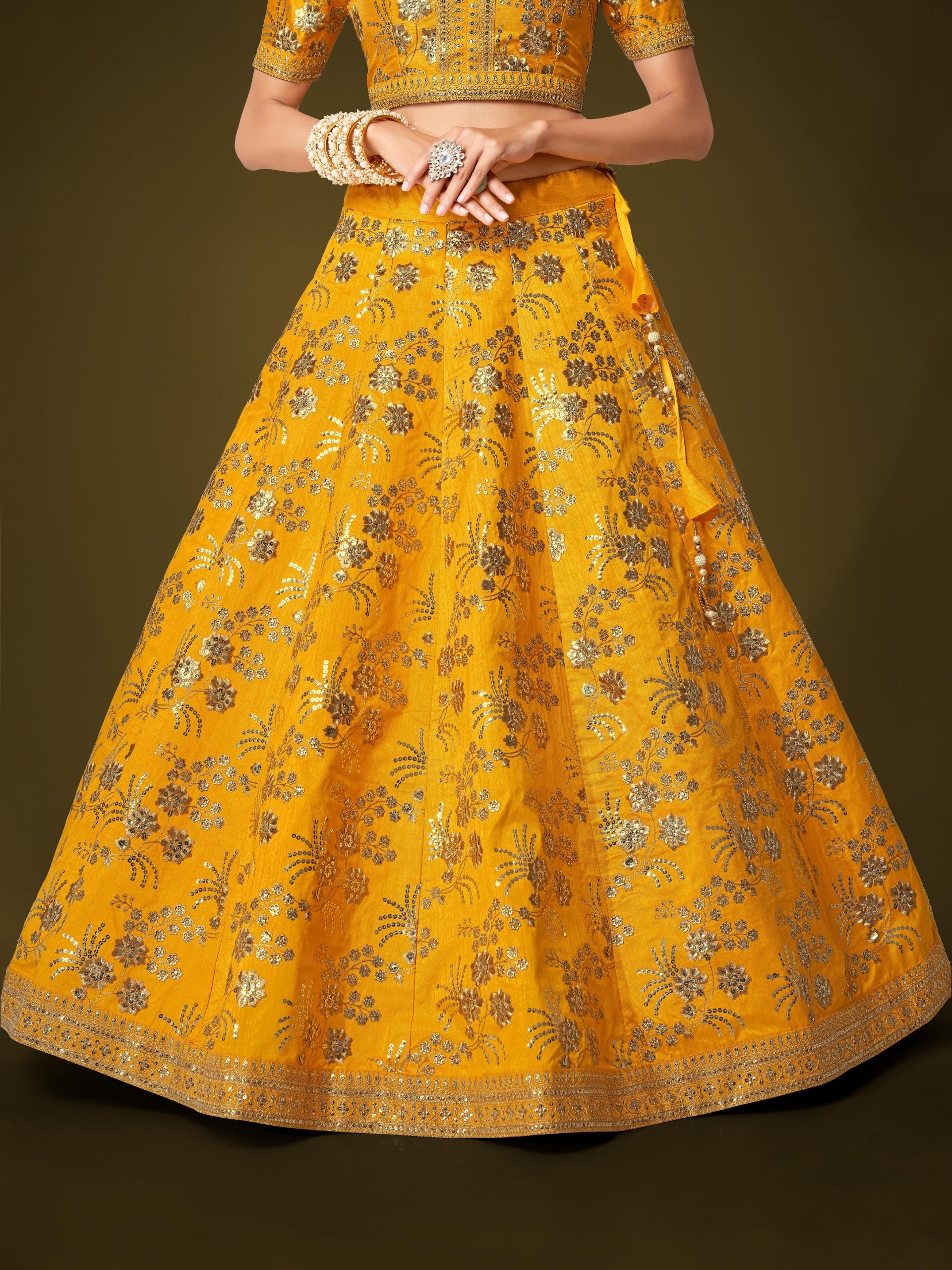 SUNFLOWER YELLOW WEDDING LEHENGA