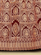 MAROON BRIDAL TRADITIONAL LEHENGA