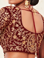 MAROON BRIDAL TRADITIONAL LEHENGA