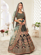 DARK GREEN BRIDAL LEHENGA