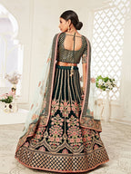 DARK GREEN BRIDAL LEHENGA
