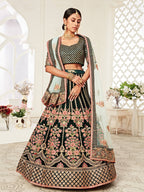 DARK GREEN BRIDAL LEHENGA
