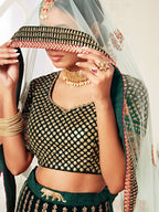DARK GREEN BRIDAL LEHENGA