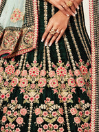 DARK GREEN BRIDAL LEHENGA