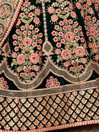 DARK GREEN BRIDAL LEHENGA