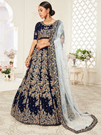 NAVY BLUE DESIGNER LEHENGA